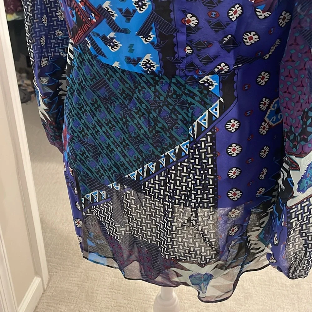 Nanette Lepore Sheer Patterned Blouse - Picture 9 of 10